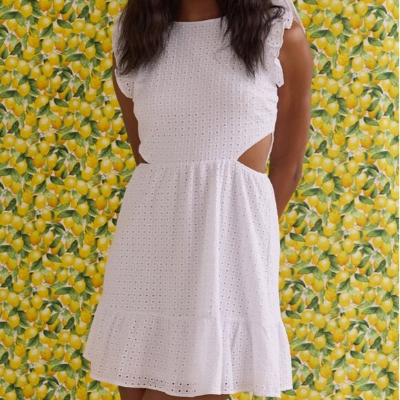 Francesca's Dresses & Skirts - White Cutout Dress